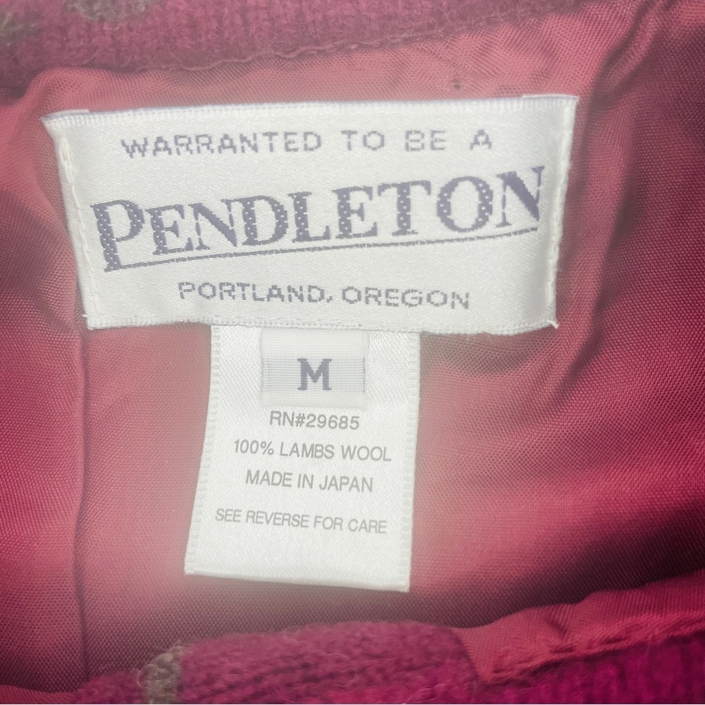 Pendleton - Vtg 100% Lambswool Classic Button Fro… - image 2
